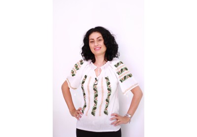 Ie damă cu mânecă scurtă model frunze de stejar Ie damă cu mânecă scurtă model frunze de stejar